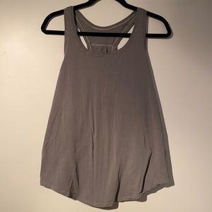 LULULEMON grey sage pleated tank 8